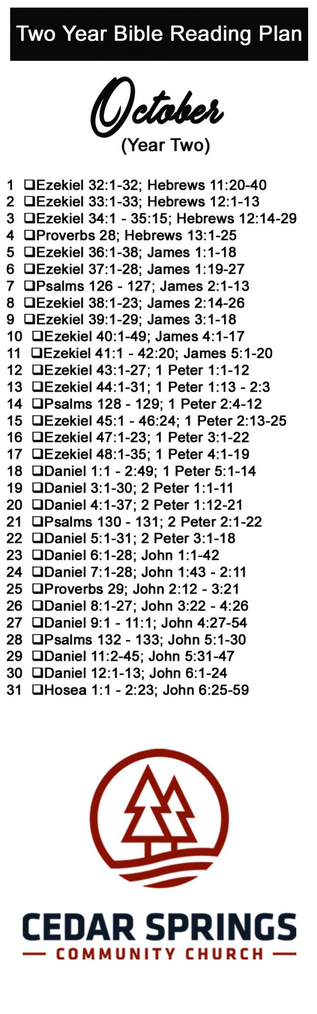 Two Year Bible Reading Plan